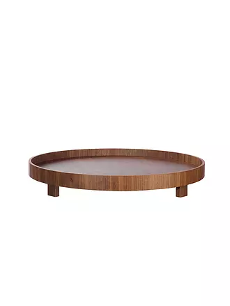 ASA SELECTION | Plateau sur pied rond 40cm NOYER marron | 